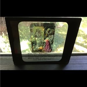 Vintage glass slide. Silent Night